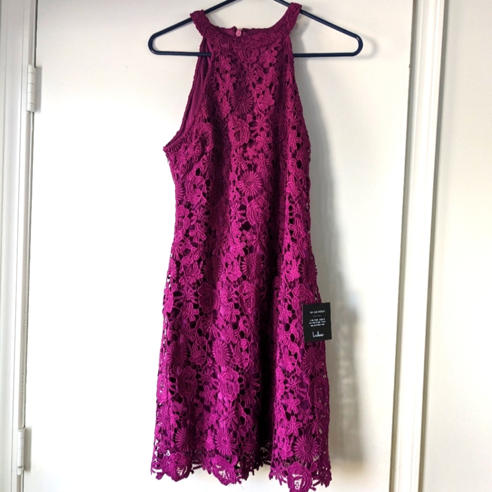NWT Magenta Lace Lulu's dress size L